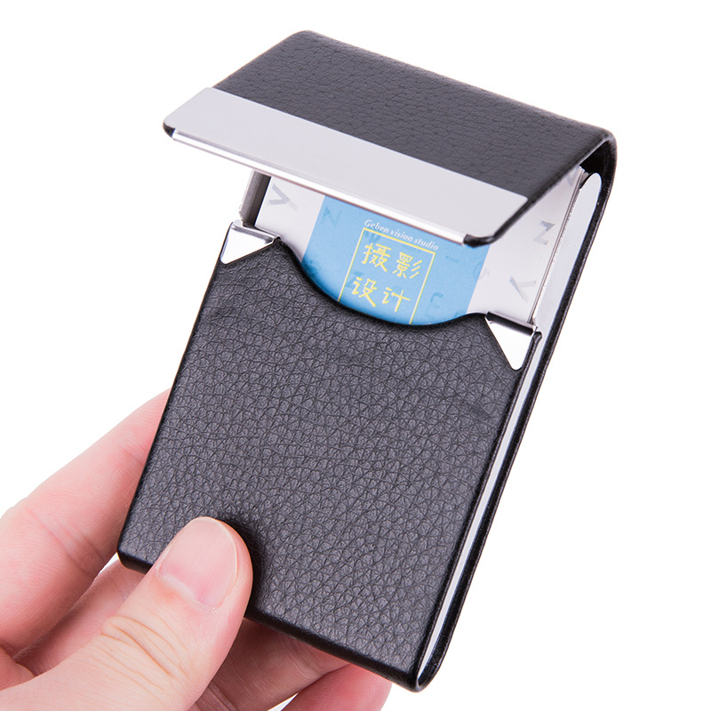 Card Top Loader - Tempat kartu bisnis pria, pemegang kartu