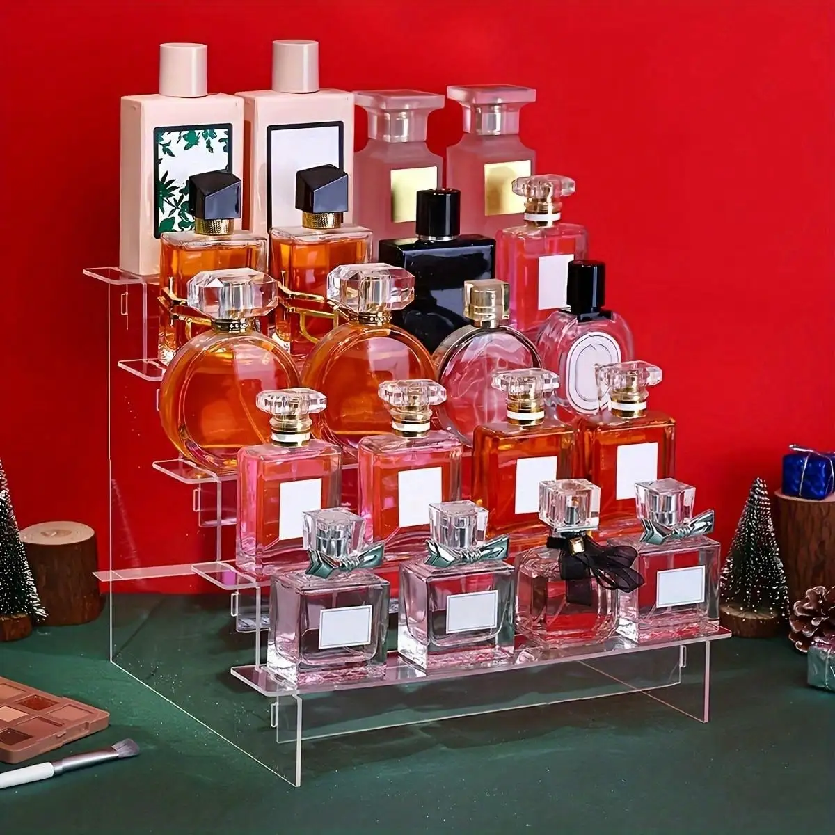 Display Risers Set - Display akrilik riser parfum Organizer berdiri