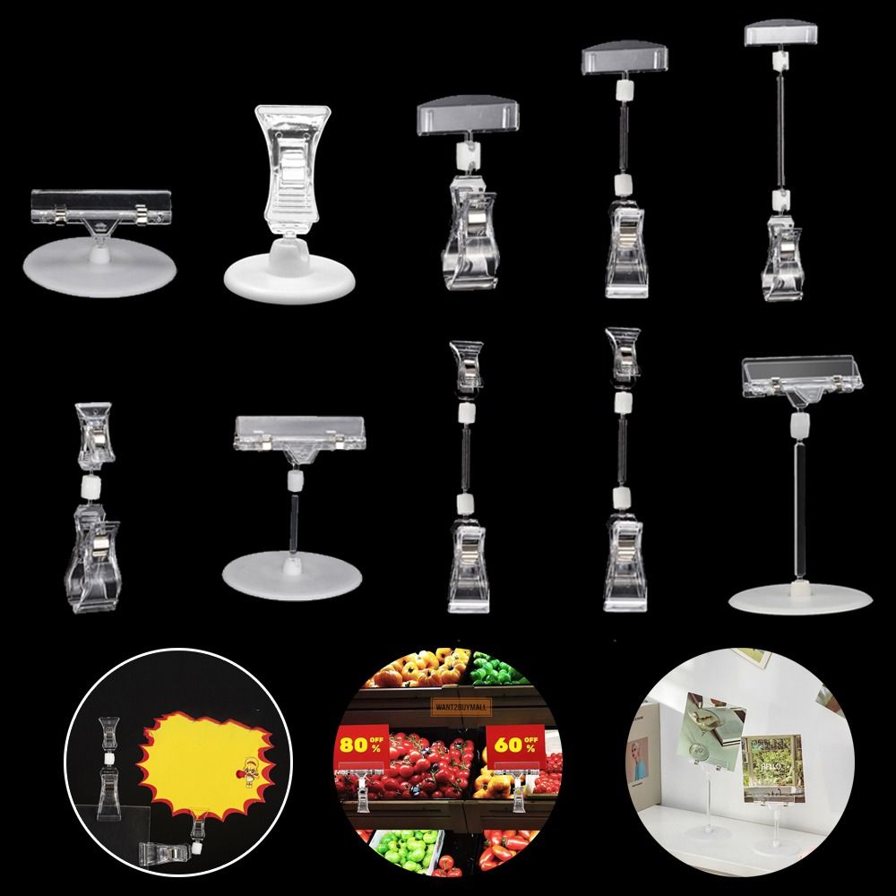 Pop Display Shelf - Klip foto transparan pemegang kartu pos