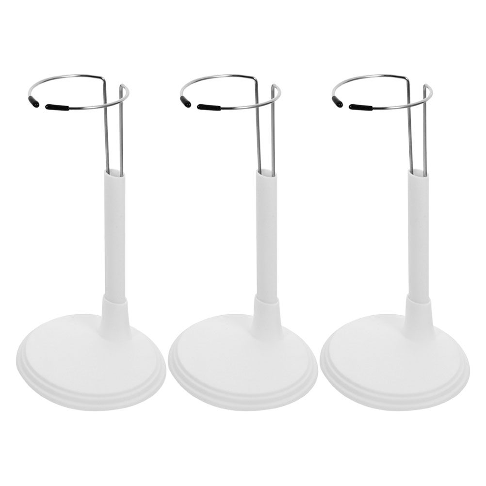 Action Figure Stand - 3 Buah Penyangga Putih yang Dapat
