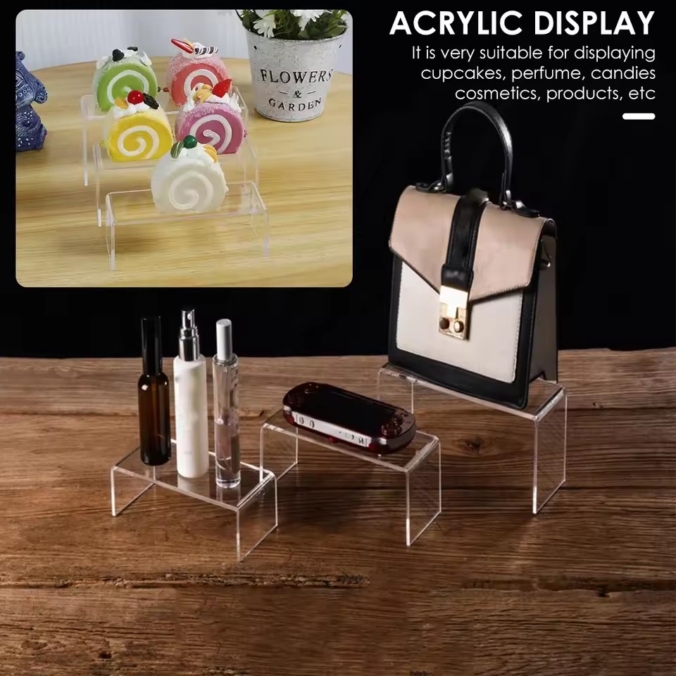 3/6/9/12 Buah Rak Display Akri - Display Risers Set ulasan dan harga